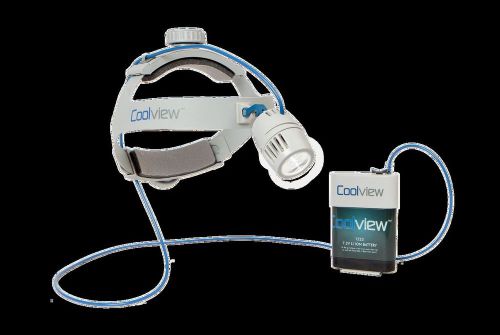 Cool-view 1400xt surgical led head light w/2 x battery pack for sale