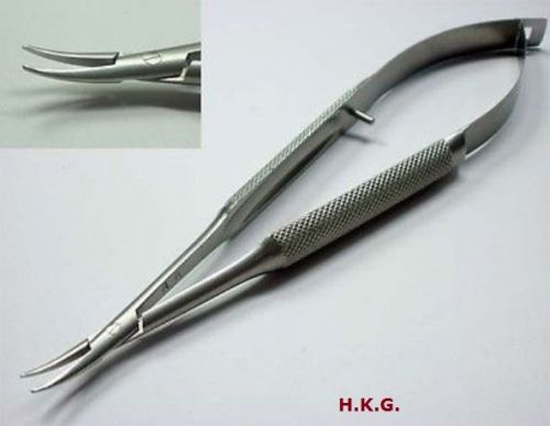 65-571 ,Barraquer Needle Holder Curved With Lock 125MM Ophthalmology Instruments