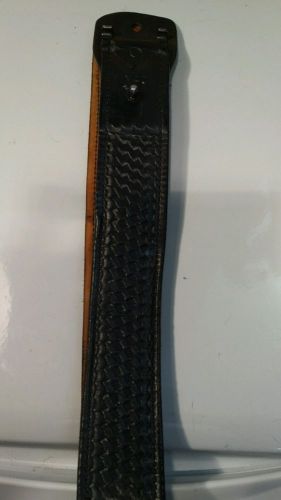 Tex shoemaker leather duty belt basketweave ( size 40 ) for sale