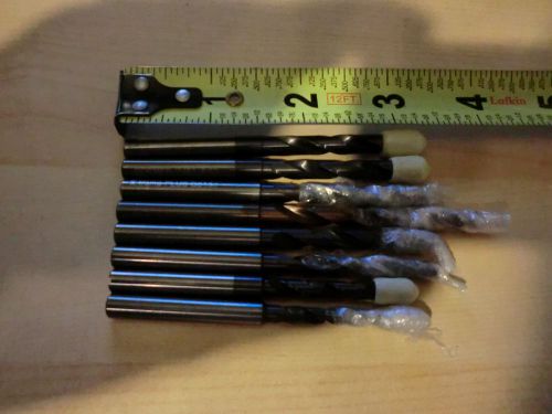 LOTS NEW Drill Bits CARBIDE COOLANT 8 PCS MAX SIZE (12)
