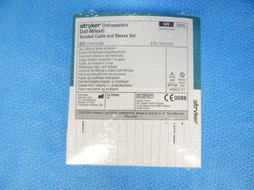 Stryker 3704-0-040 1.6mm beaded cable sleeve set (qty 1)-x for sale