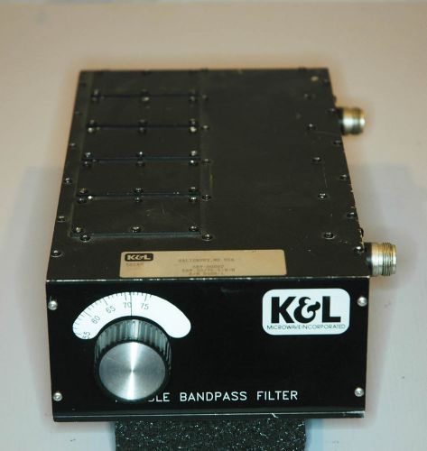 Tuneable Bandpass Filter 30-76MHz  K&amp;L Microwave Model 5BT-30/76-5N/N