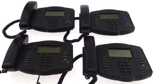 Lot of 4 Polycom SoundPoint IP 601 Office Phones w/ Handsets 2201-11601-001