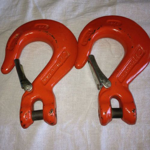 New columbus mckinnon cm herc alloy 13-8 1/2&#034; grab hook(s) x 1 #8 safety latches for sale
