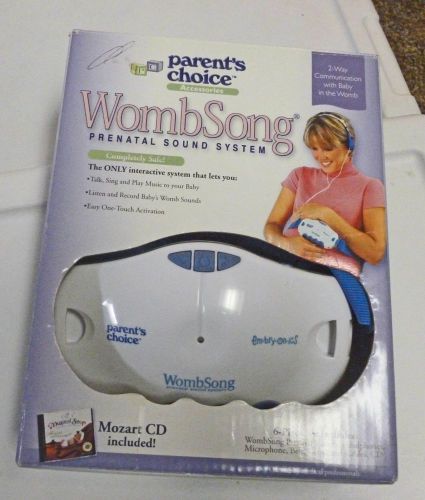&#034;WombSong&#034; Pre-Natal Sound System. Listen, Record, Play Music for Baby