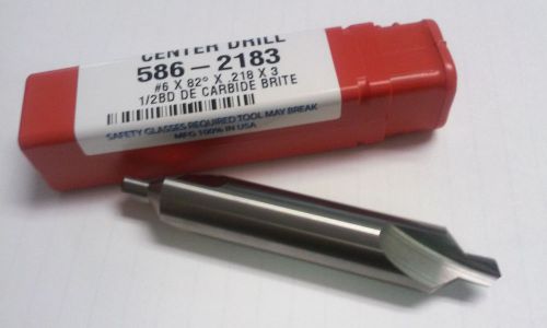 SOLID CARBIDE CENTER DRILL #6 - 82 Degree inc -USA- ( centerdrill )