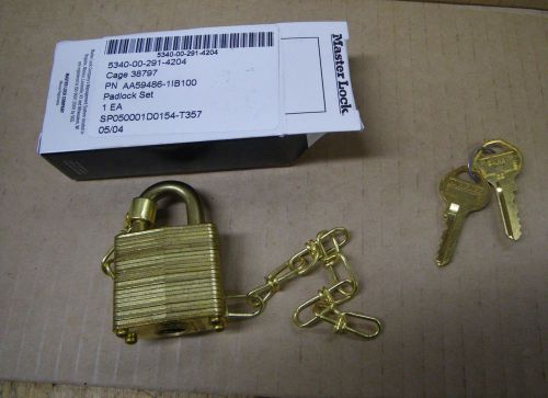 Set of (10) brass master lock military surplus commercial lock sets for sale