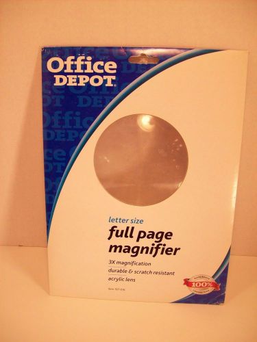 Full Page Magnifier 3X Magnification Acrylic Lens from Office Depot