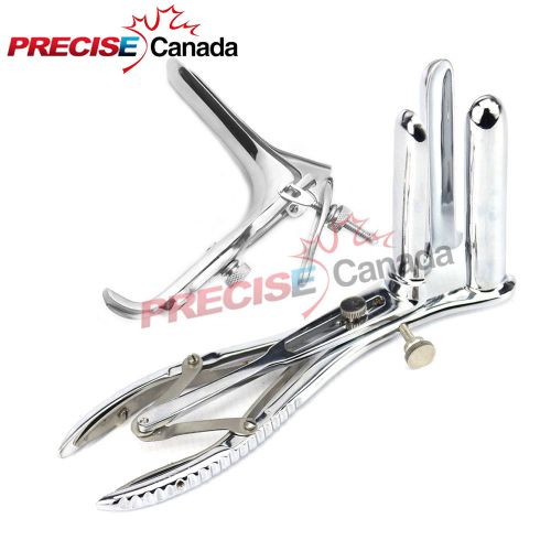 GRAVES VAGINAL SPECULUM (SMALL) + 3 PRONG MATHIEU ANAL SPECULUM GYNECOLOGY INSTR