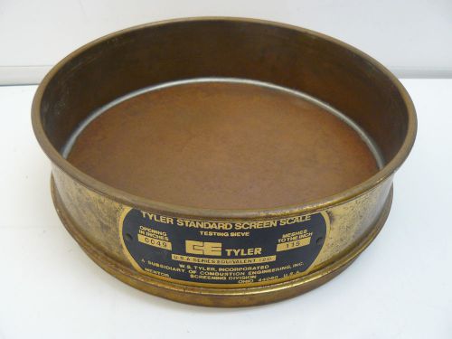 WS TYLER US STANDARD 8&#034; TEST SIEVE #120 0.0049IN OPENING, 115 MESHES TO THE IN