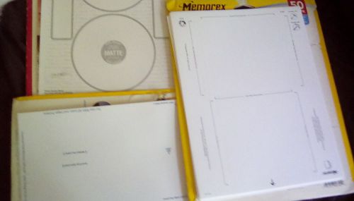 CD Labels from Memorex and Fellowes plus Memorex Jewel case inserts