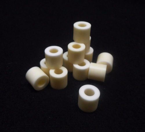 Lot of six (6) 0.625” o.d. high purity alumina ceramic ring spacer bushing tube for sale