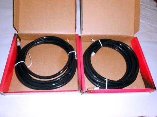 Weld craft power cable/gas hose 57y01 12.5-ft for tig welding torch set of 2 for sale