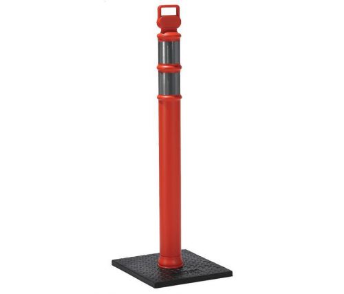 Traffic cones 48&#034; delineator posts tubes, lot of 4 posts, with 12lb bases, 1eku7 for sale