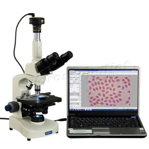 Live blood phase contrast compound led trinocular reversed microscope+3mp camera for sale