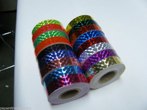 10 rolls of prism tape, 1/4 inch x 50 ft, your color choices, holographic mosaic for sale
