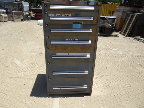 Stanley vidmar grey 7 drawer tool cabinet box chest shop storage mechanic for sale