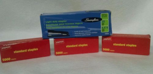 NEW Swingline Desk Stapler Model 40501 PLUS 15,000 Staples Brand Staples