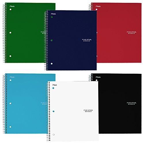 Five Star Wirebound Notebook, 3-Subject, 150 College Ruled Sheets-New New Mega