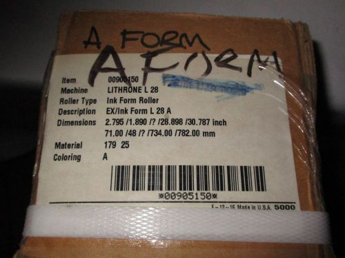 BOTTCHER INK FORM ROLLER FOR LITHRONE L 28 ~ NEW