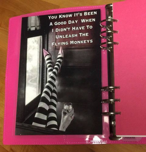 Flying Monkeys Front/Back Cover Set made for use with Filofax A5 Planner