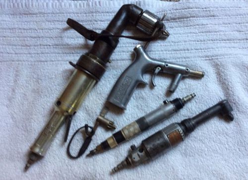 Lot of 4 Vintage Pneumatic Tools including Sioux, A.L.C. CO. &amp; Cleco Tool