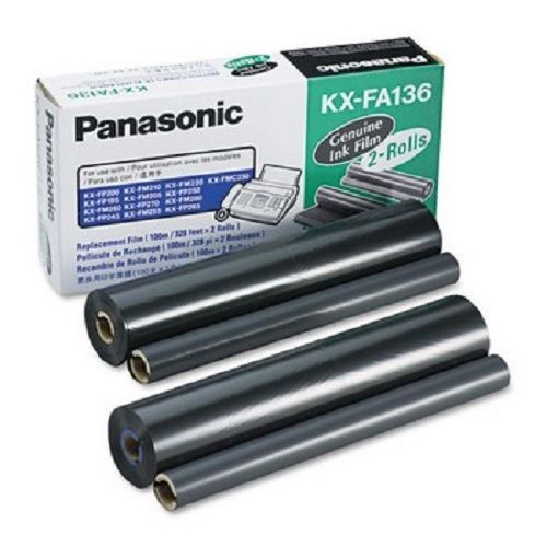 Panasonic KX-FA136 FAX Replacement Cartridge 2-Rolls New! Sealed Box
