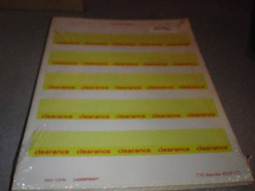 1000 Self Adhesive Clearance Retail Labels Sheets 1.5&#034; x 1.5&#034; 25 Per Sheet Stick