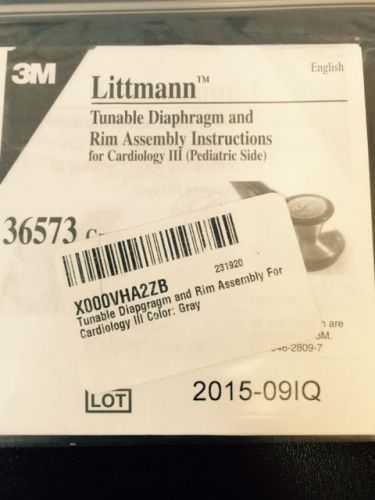 Littmann Tunable Diaphragm and Rim Instructions- 36573- Gray