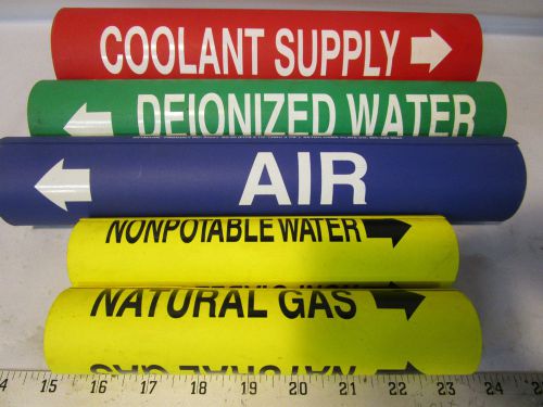 SETMARK adjustable pipe markers Coolant Supply Natural Gas Deionized Water Air