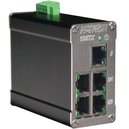 Red lion n-tron 105tx 10/100basetx industrial ethernet switch with 5 ports for sale