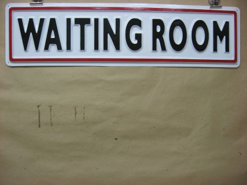 WAITING ROOM Service Sign 3D Embossed Plastic 5x22, Store Shop Lobby Office