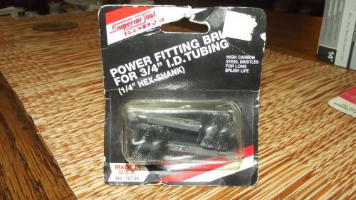 superior tool power fitting brush 3/4&#034; i.d. 1/4 shank 2pk