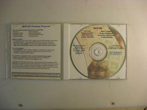 Screen DNSE SKW200 CD-ROM Training Program w/ CBT Manual (Windows) Rev. 105E