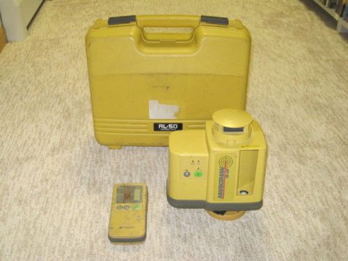 Topcon RL-50 Laser Level with LS-70C Receiver &amp; Carrying Case Construction WORKS