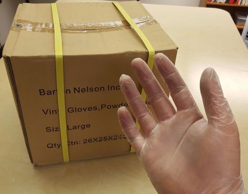 Large Vinyl Gloves - Bulk Case of 1000 - FREE SHIP