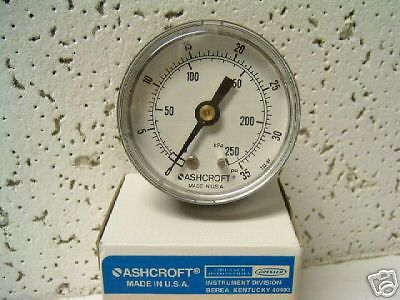 Ashcroft gauge 2&#034; 35 psi 1/4&#034; npt brz  nib     &lt;465l2 for sale