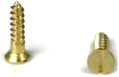 Brass slotted flat head wood screw, #5 x 1/2&#034;, qty 2500 for sale