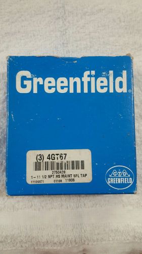 Lot Of 3 Greenfield GTD 1-11 1/2, GTD 3/4 -14 and GTD 1/2 - 14 Taps USA NEW