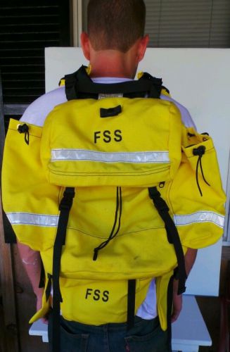 FSS Firefighter Field Pack w/ Harness, Belt &amp; Canteen Cases Helena Ind. Jan 2002