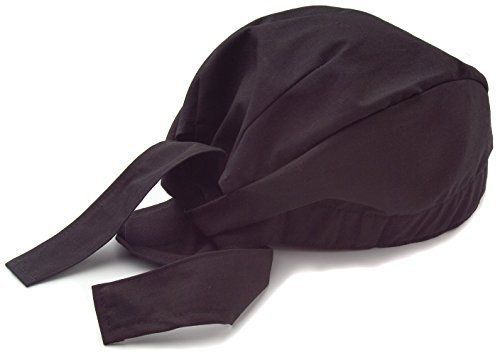 Chef tie back cap, black for sale