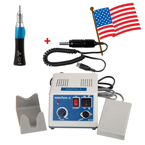 USA Dental Lab Marathon Micro Motor Polisher N3 + Straight Handpiece Black CA