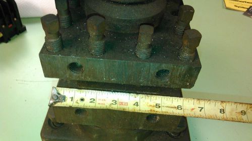 large 4Way Lathe Turret Tool Post 6&#034; Square 1-5/8&#034; tool holder indexing quick