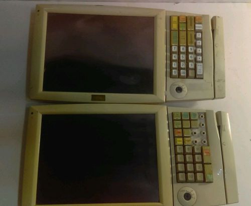 Lot of 2 - Fujitsu POS LCD 2000 Point of Sale - Missing Buttons -  UNTESTED