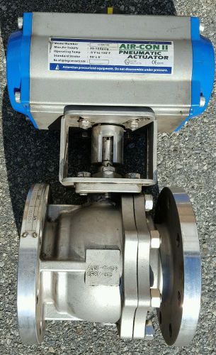 Air-con ii  c-da125 pneumatic actuactor + jarecki 4&#034; 2pc 150# ball valve for sale