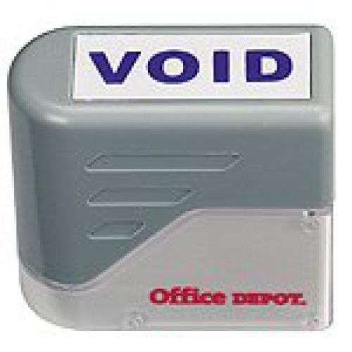 Office Depot(R) Pre-Inked Blue Title Stamp, &#034;Void