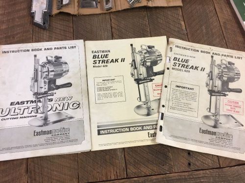 Antique Industrial Eastman Blue Streak Fabric Cutter Manuals &amp; Parts List