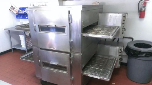Lincoln 1000  double stack pizza oven propane used and hood for sale