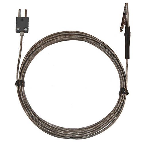 Oakton WD-08468-20 Alligator Clip Thermocouple, Type-J, 2&#034; SS, 10-ft.