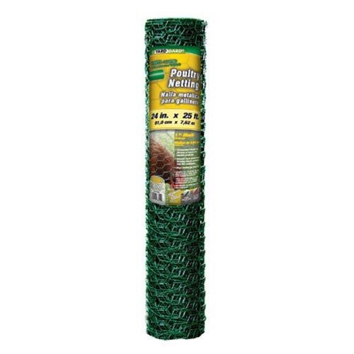 GB G &amp; B 308452B 24-Inch x 25-Foot 1-Inch Mesh PVC Coated Green Poultry Netting